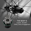 700c Disc Brake Carbon Wheelset 30mm 28mm Width Road Bike Wheels Center Lock Road Cycling Tubeless Compatible Clincher view 2