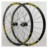 Bike Front & Rear Wheels 26/27.5/29in 700C Alloy Rim Bikes Bike Wheelset 24H Disc Brake 8-12 Speed Thru axle (Color : Yellow, Size : 27.5in) view 1