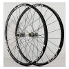Bike Front & Rear Wheels 26/27.5/29in 700C Alloy Rim Bikes Bike Wheelset 24H Disc Brake 8-12 Speed Thru axle (Color : Black, Size : 27.5in) view 1