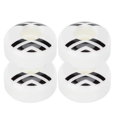 Tbest Skateboard Wheels, 4pcs Wear-Resistant Non-Slip Non-Slip, Impact-Resistant Flexible Steering High-Elastic Pu Children's Skateboard Wheels(White) Electric Car Scooter Supplies