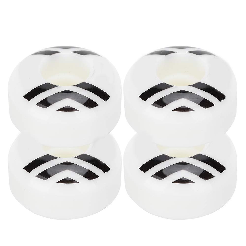 Tbest Skateboard Wheels, 4pcs Wear-Resistant Non-Slip Non-Slip, Impact-Resistant Flexible Steering High-Elastic Pu Children's Skateboard Wheels(White) Electric Car Scooter Supplies