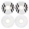 Tbest Skateboard Wheels, 4pcs Wear-Resistant Non-Slip Non-Slip, Impact-Resistant Flexible Steering High-Elastic Pu Children's Skateboard Wheels(White) Electric Car Scooter Supplies view 2