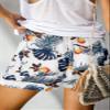 ONLYSHE Womens Comfy Drawstring Casual Elastic Waist Floral Print Color Block Shorts Summer view 3
