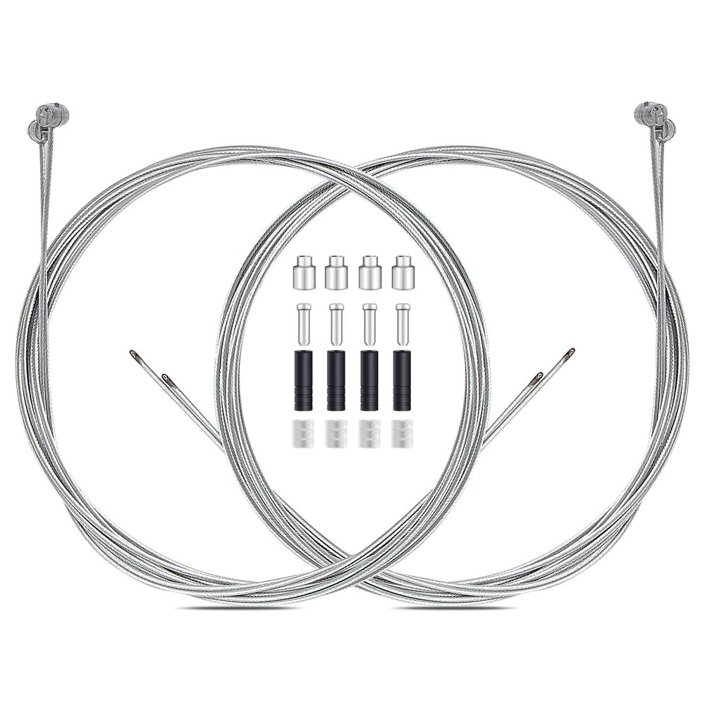 4PCS Premium Bike Brake Cable Set,Universal Standard Bicycle Brake Cable, Professional Bicycle Brake line For Front and Rear Mountain MTB or Road Bikes,include Free Cable Cap End Crimps accessories 2M