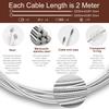 4PCS Premium Bike Brake Cable Set,Universal Standard Bicycle Brake Cable, Professional Bicycle Brake line For Front and Rear Mountain MTB or Road Bikes,include Free Cable Cap End Crimps accessories 2M view 2