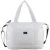 BODHI Metro Soft Puffy Shoulder Bag Travel Duffel Tote Carry on Luggage Sport Weekender Overnight Women For Spirit Airlines, Fog Gray view 2