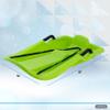 Superio Downhill Snow Sled with Brake Handles for Kids, 35 Toboggan Plastic Sleigh with Pull Rope, Green. (2) view 2
