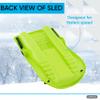 Superio Downhill Snow Sled with Brake Handles for Kids, 35 Toboggan Plastic Sleigh with Pull Rope, Green. (2) view 4