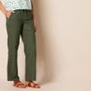 Amazon Essentials Women's Linen Blend Drawstring Wide Leg Pant, Dark Olive, Small view 3