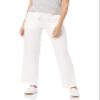 Amazon Essentials Women's Linen Blend Drawstring Wide Leg Pant, Bright White, Small view 1