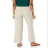 Amazon Essentials Women's Linen Blend Drawstring Wide Leg Pant, Natural Flax/White Ticking Stripe, Medium view 2
