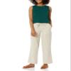 Amazon Essentials Women's Linen Blend Drawstring Wide Leg Pant, Natural Flax/White Ticking Stripe, Medium view 4