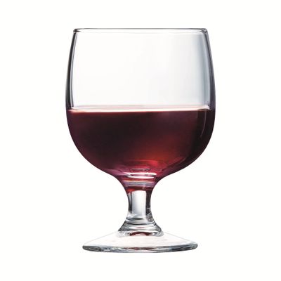 Arcoroc - Amlia Collection - 6 glasses on foot 25cl in tempered glass - Resistant and stackable - Professional use