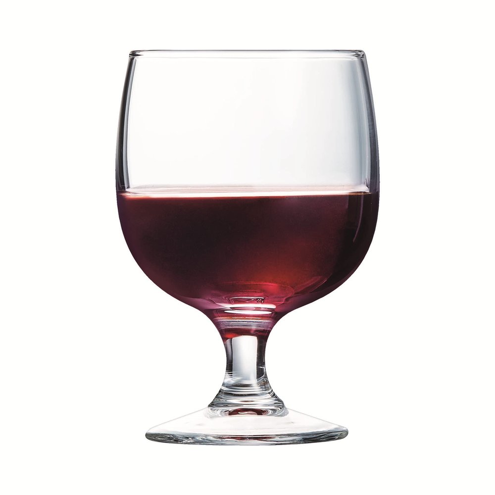 Arcoroc - Amlia Collection - 6 glasses on foot 25cl in tempered glass - Resistant and stackable - Professional use
