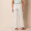 Amazon Essentials Women's Pull On Linen Blend Drawstring Relaxed Fit Wide Leg Pant, Ecru, Small view 2
