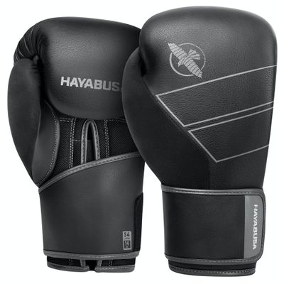 Hayabusa S4 Leather Boxing Gloves for Women & Men - Black, 10 oz