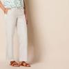 Amazon Essentials Women's Linen Blend Drawstring Relaxed Fit Wide Leg Pant (Available in Plus Size), Ecru, Large view 3
