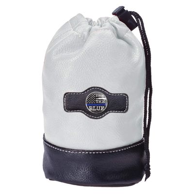 Clip Wipes Police Golf Pouch with Drawstrings | Police Golf Accessories Pouch (WHT-Back)