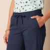 Amazon Essentials Women's Linen Blend Drawstring Relaxed Fit Wide Leg Pant (Available in Plus Size), Navy, X-Large view 4