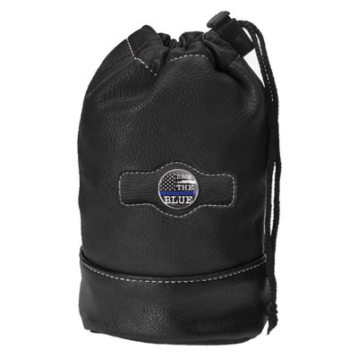 Clip Wipes Police Golf Pouch with Drawstrings | Police Golf Accessories Pouch (BLK-Back)