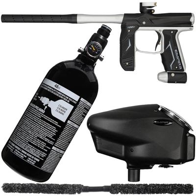 Action Village Empire Axe 2.0 Core Paintball Gun Package Kit (Dust Black/Dust Silver)