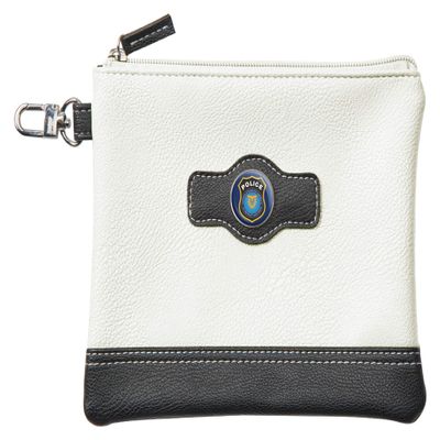 Clip Wipes Police Golf Pouch | Police Golf Valuables | Accessories Pouch with Zipper (WHT-Seal)