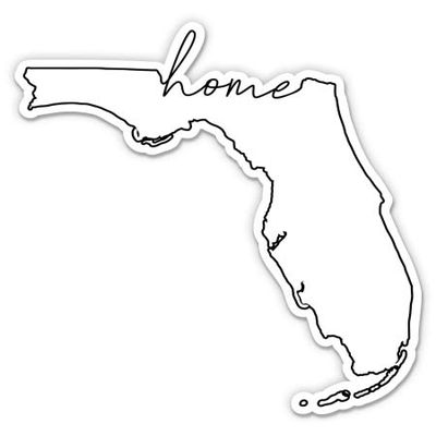 Squiddy Florida Home - Vinyl Sticker Decal for Phone, Laptop, Water Bottle (3" Tall)