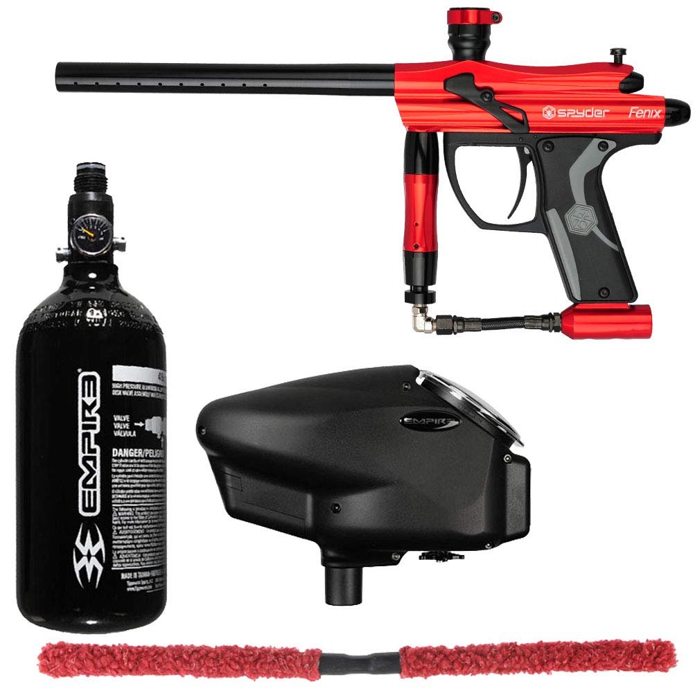 Action Village Kingman Spyder Fenix Core Paintball Gun Package Kit (Gloss Red)