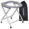 Alpcour Portable Toilet Seat  Compact Lightweight Indoor & Outdoor Commode w/Built-In Bag Hooks & Travel Bag  Heavy-Duty Stainless-Steel Chair is Durable & Convenient For Camping, Travel & Emergency view 1