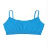 Kurve Girls Training Sports Bra  Seamless Bralette Kids Crop Cami Tank Top UV Protective Fabric UPF 50+ Made in USA, Turquoise, Age 9-14 view 1