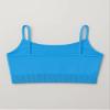 Kurve Girls Training Sports Bra  Seamless Bralette Kids Crop Cami Tank Top UV Protective Fabric UPF 50+ Made in USA, Turquoise, Age 9-14 view 2