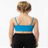 Kurve Girls Training Sports Bra  Seamless Bralette Kids Crop Cami Tank Top UV Protective Fabric UPF 50+ Made in USA, Turquoise, Age 9-14 view 3