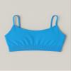 Kurve Girls Training Sports Bra  Seamless Bralette Kids Crop Cami Tank Top UV Protective Fabric UPF 50+ Made in USA, Turquoise, Age 9-14 view 4