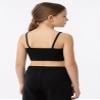 Kurve Girls Training Sports Bra  Seamless Bralette Kids Crop Cami Tank Top UV Protective Fabric UPF 50+ Made in USA, Black, Age 4-8 view 4