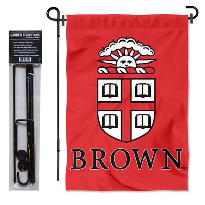College Flags & Banners Co. Brown Bears Garden Flag and Flag Stand Pole Holder Set