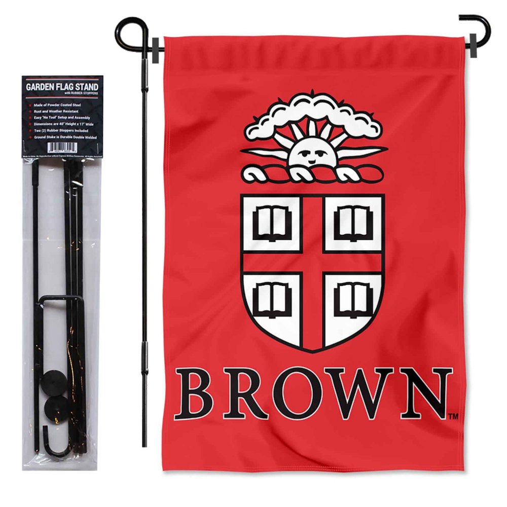 College Flags & Banners Co. Brown Bears Garden Flag and Flag Stand Pole Holder Set