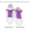 Allegra K 2 Pairs Flat Snow Yarn Shoelaces 2.5cm/4cm Wide Transparent Shoe Laces for Sneakers 100cm/39 Purple view 2