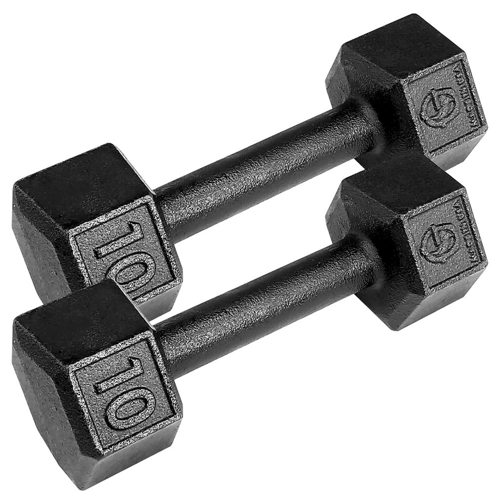 10lb Pair Cast Iron Dumbbells