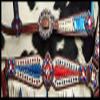 Showman Red/White/Blue Patriotic Headstall & Breast Collar Set w/Fringe view 4