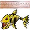 2 Pieces Fish Sticker, 7 inches, No Outline - Kayak Decals Fishbone Skeleton Stickers for Kayak Canoe Fishing Boat Wall Car Accessories view 2