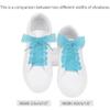 Allegra K 2 Pairs Flat Snow Yarn Shoelaces 2.5cm/4cm Wide Transparent Shoe Laces for Sneakers 100cm/39 Sky Blue view 2