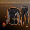 DIKAMEN Men's Thermal Underwear Fleece Lined Performance Fleece Tactical Sports Shapewear Thermal Long Johns Set (Black01, Small) view 2