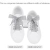 Allegra K 2 Pairs Flat Snow Yarn Shoelaces 2.5cm/4cm Wide Transparent Shoe Laces for Sneakers 100cm/39 Gray view 2
