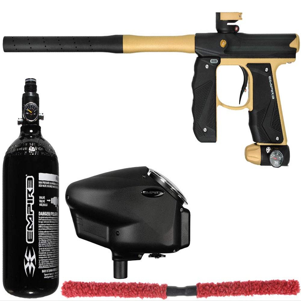 Action Village Empire Mini GS TP Core Paintball Gun Package Kit (Dust Black/Dust Gold)