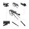 HTTMT- Bicycle Rear Rack Fender Luggage Rack Seat w/metal adjustable side wing [P/N: ET-BIKE-RACK004-BK ] view 3