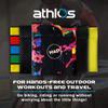 athlos: Reflective Wristband with Pocket - Sweatband with Hidden Storage and Built-in Key Loop for Keys, Cash, Cards - Floures Yellow - 3M Scotchlite for Visibility and Road Safety view 2