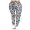 Leggings Depot JFL-S637-M Fleece Lined Snow Leopard Jogger Track Pants w/Pockets, Medium view 3