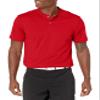PGA TOUR mens Pique Short Sleeve Polo With New Casual Collar Golf Shirt, Tango Red, Medium US view 1