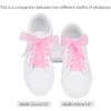 Allegra K 2 Pairs Flat Snow Yarn Shoelaces 2.5cm/4cm Wide Transparent Shoe Laces for Sneakers 100cm/39 Light Pink view 2