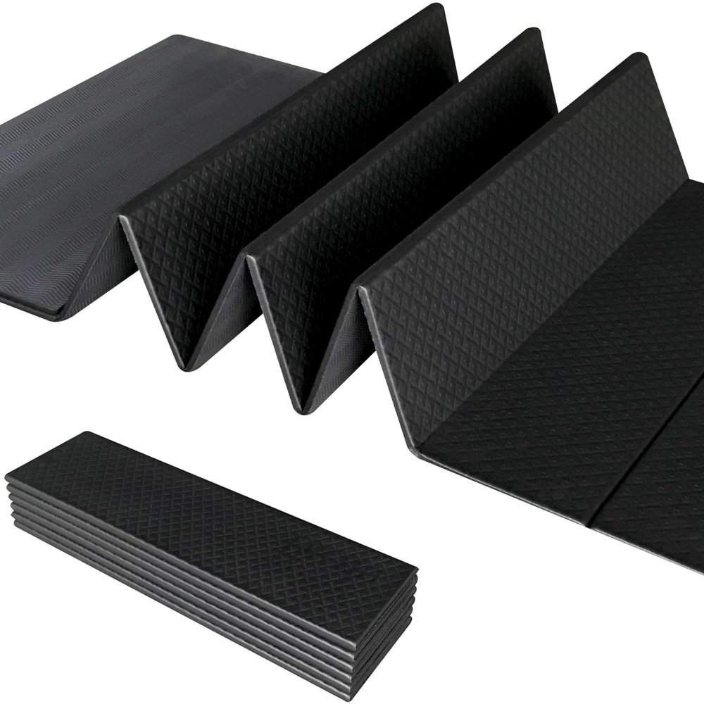 Foldable Yoga Mat 1/3 Inch Thick, Lightweight, Easy to Store, Non-Slip Travel Yoga Mat for Fitness, Yoga, Pilates, Home Workouts, and Floor Exercises